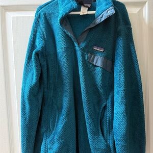Patagonia Teal Blue Snap-T Fleece Jacket